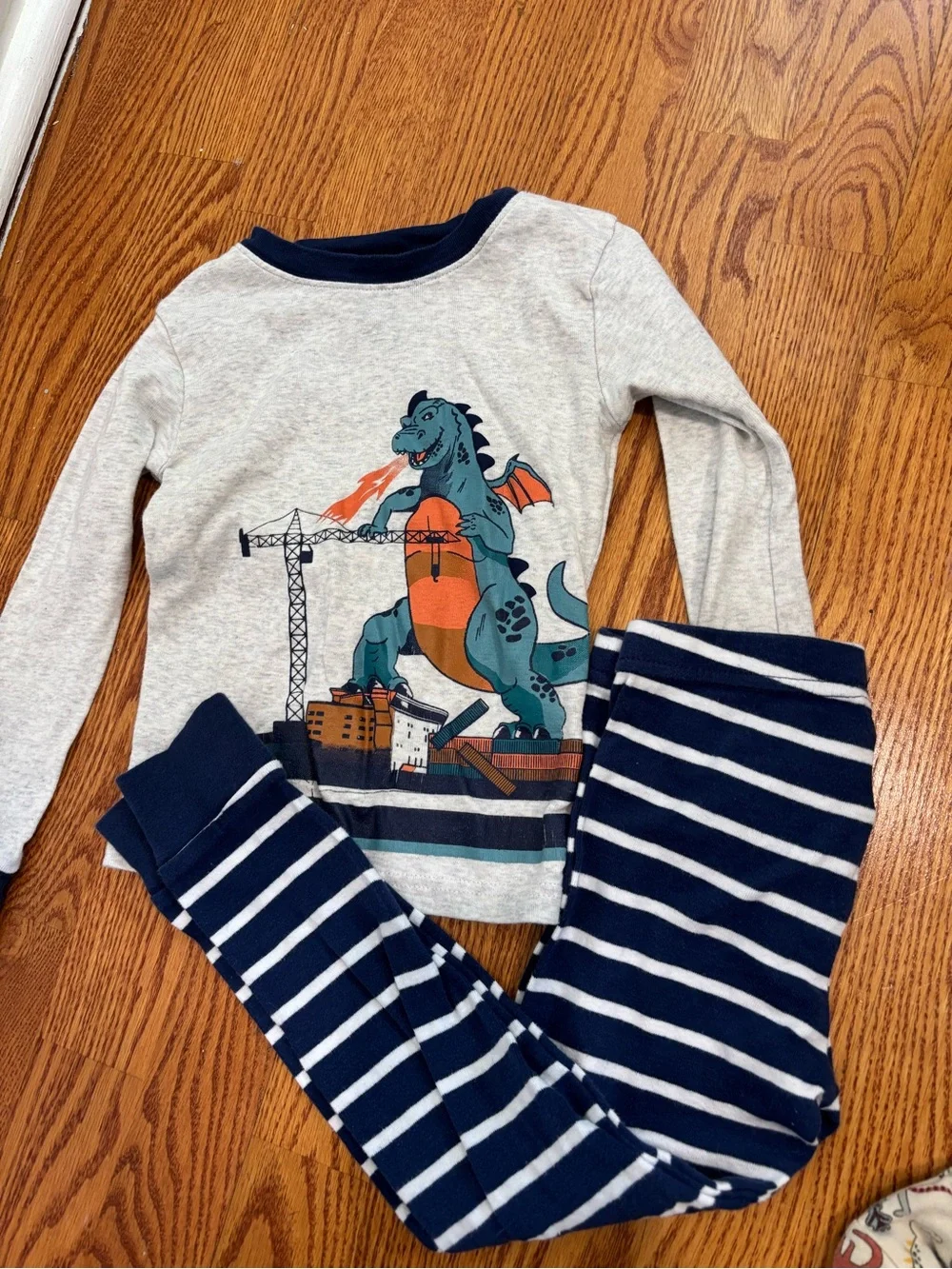Carter's Gray and Navy Dinosaur Toddler Top